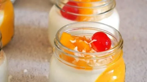 Coconut Mango Panna Cotta