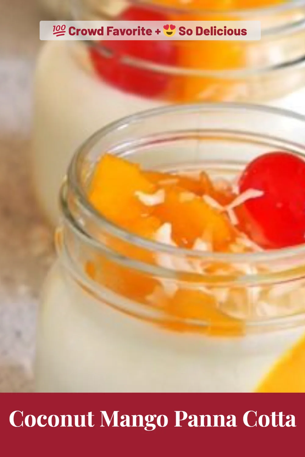 Coconut Mango Panna Cotta