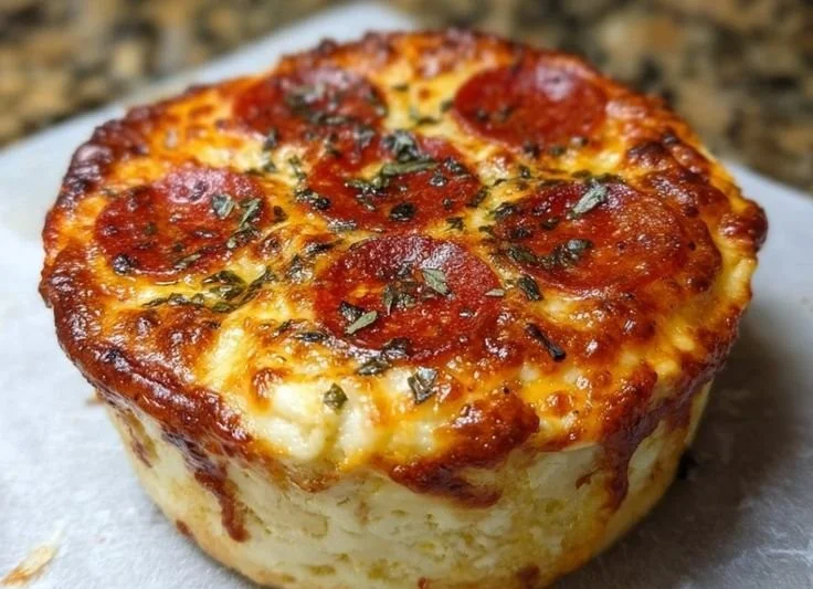 Cottage Cheese Pizza Bowl topped with fresh vegetables and herbs