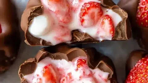 Easy No-Bake Chocolate Strawberry Yogurt Bites