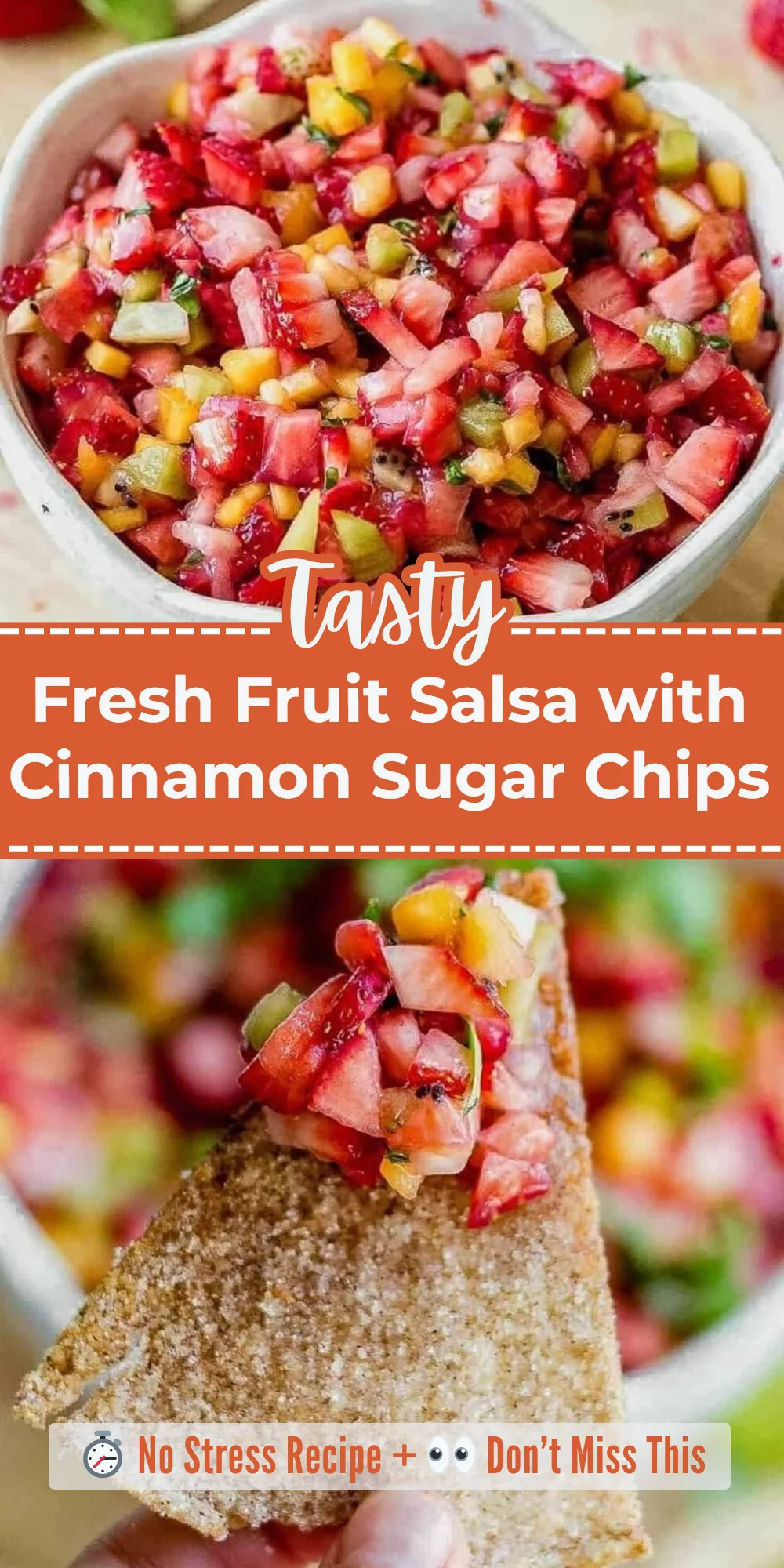 Fresh Fruit Salsa with Cinnamon Sugar Chips