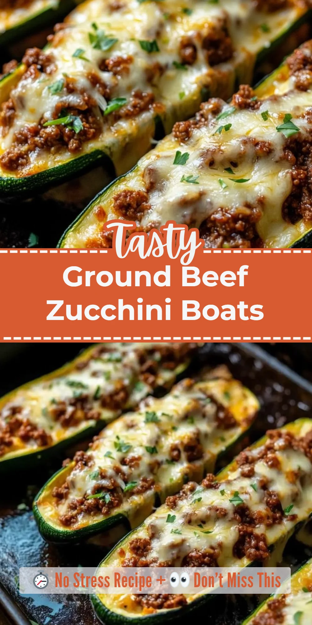 Ground Beef Zucchini Boats