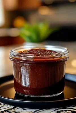 Bottle of homemade BBQ sauce on a wooden table with fresh ingredients