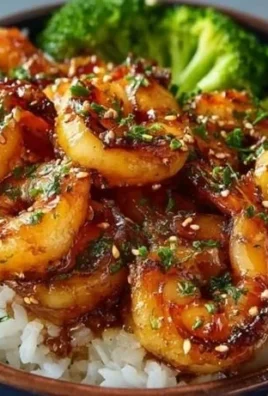 Honey Garlic Shrimp Bowl with colorful vegetables and rice