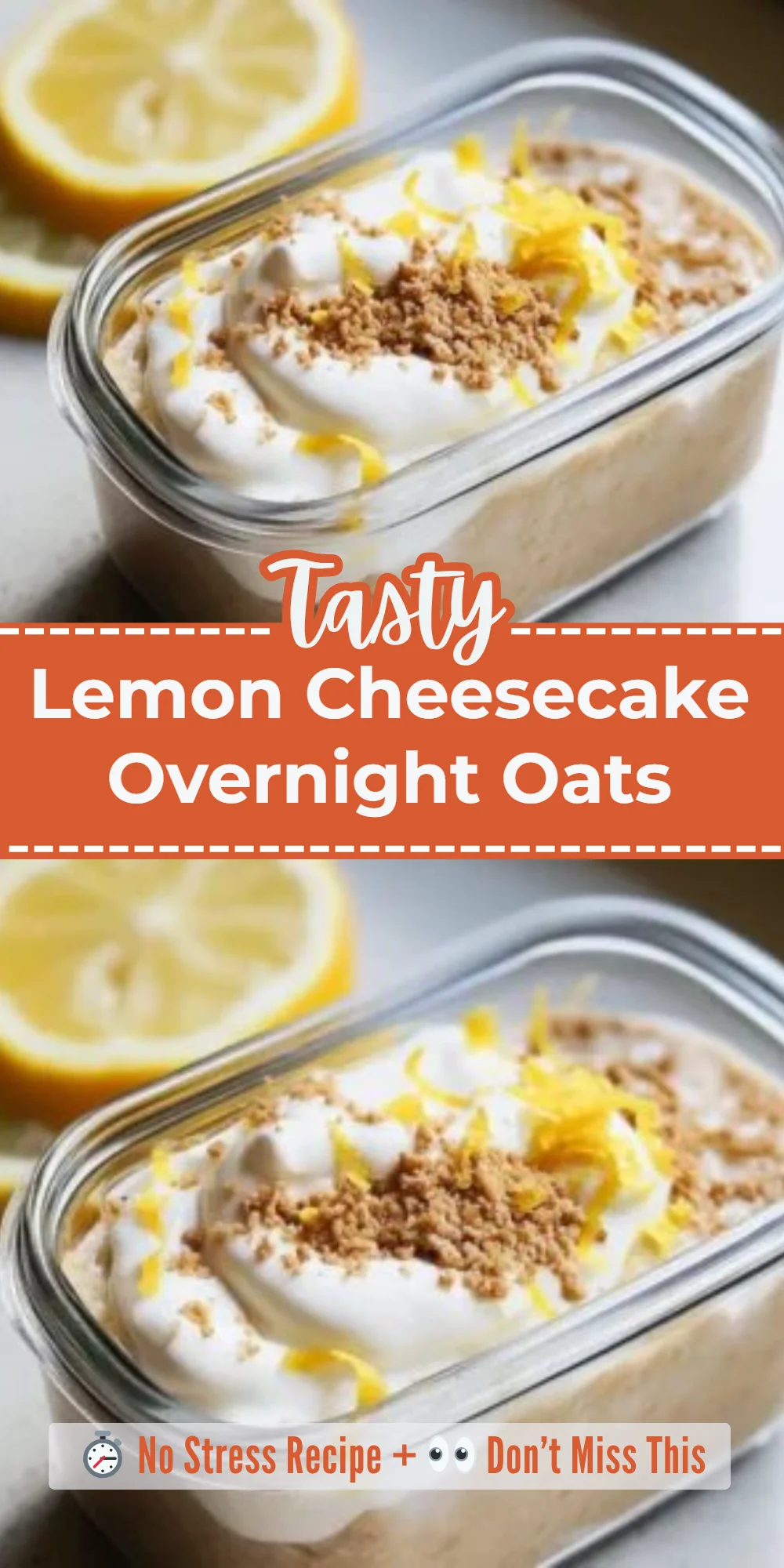Lemon Cheesecake Overnight Oats