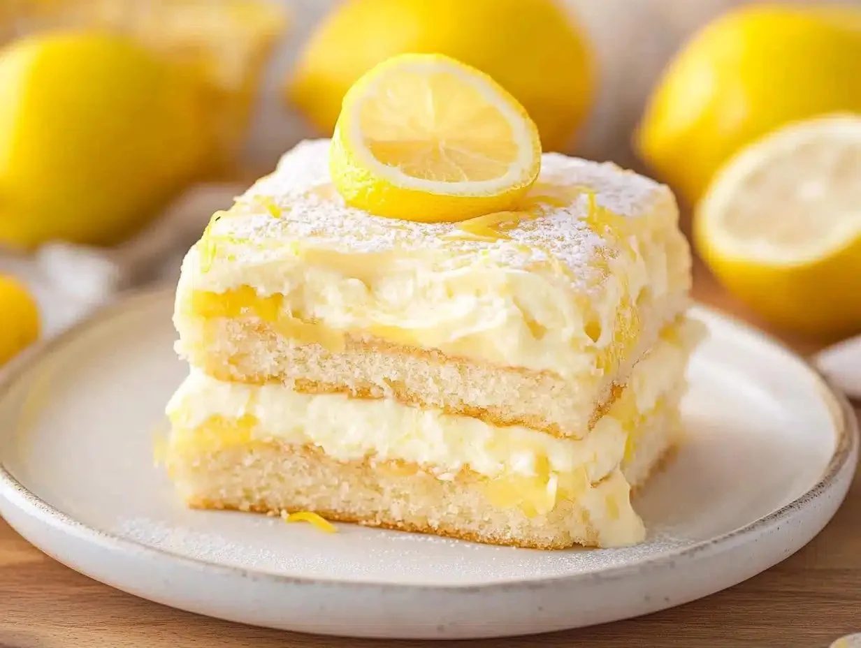 Delicious lemon tiramisu dessert with creamy layers and citrus flavors