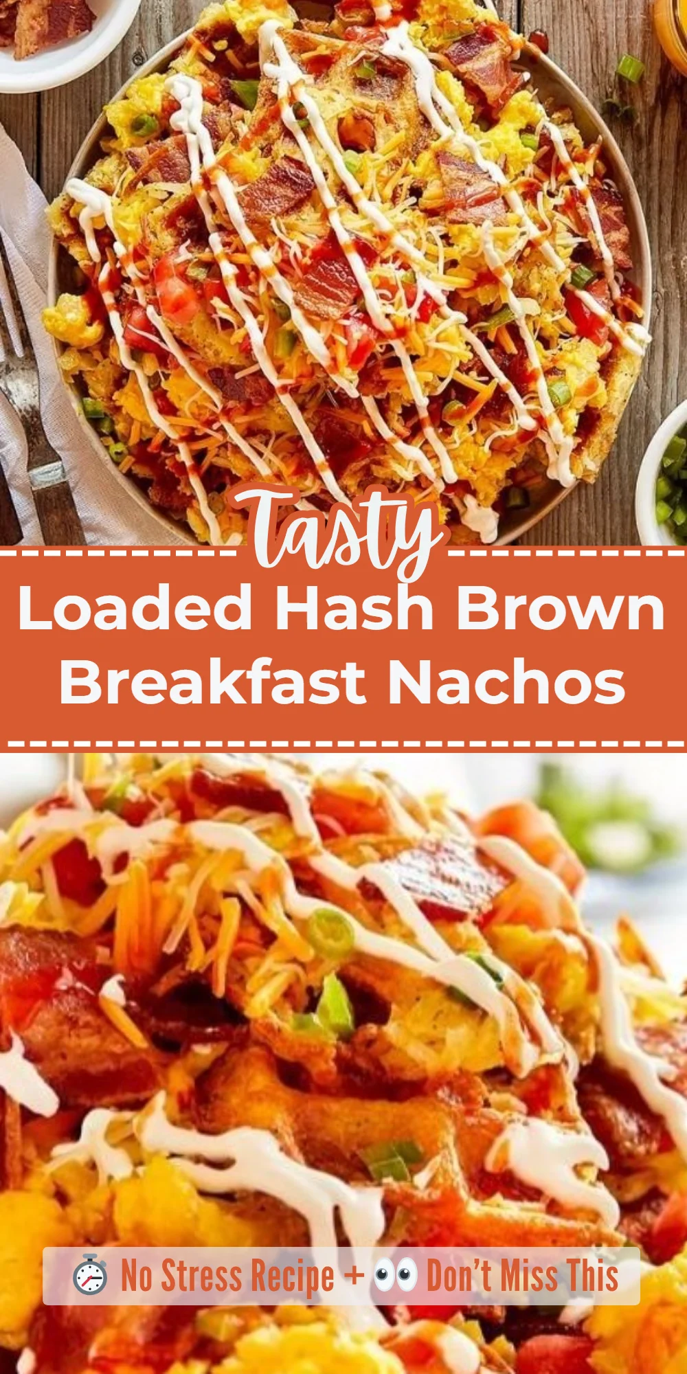 Loaded Hash Brown Breakfast Nachos