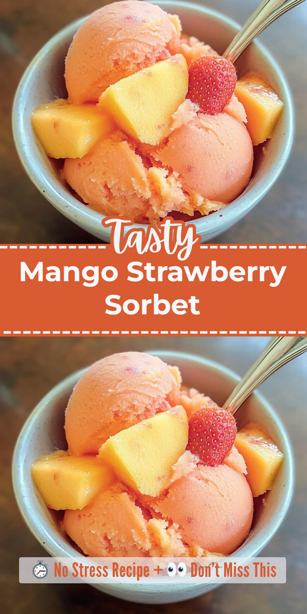 Mango Strawberry Sorbet