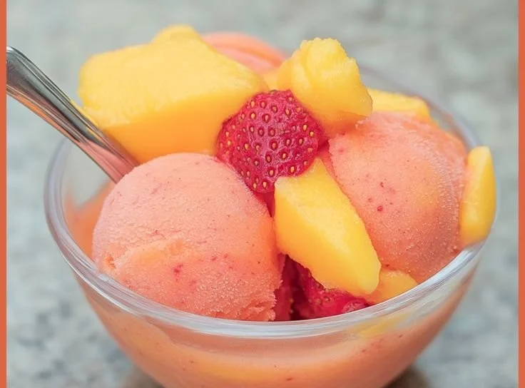 Mango Strawberry Sorbet