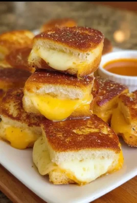 Mini Grilled Cheese Hawaiian Rolls on a serving platter, golden and melted