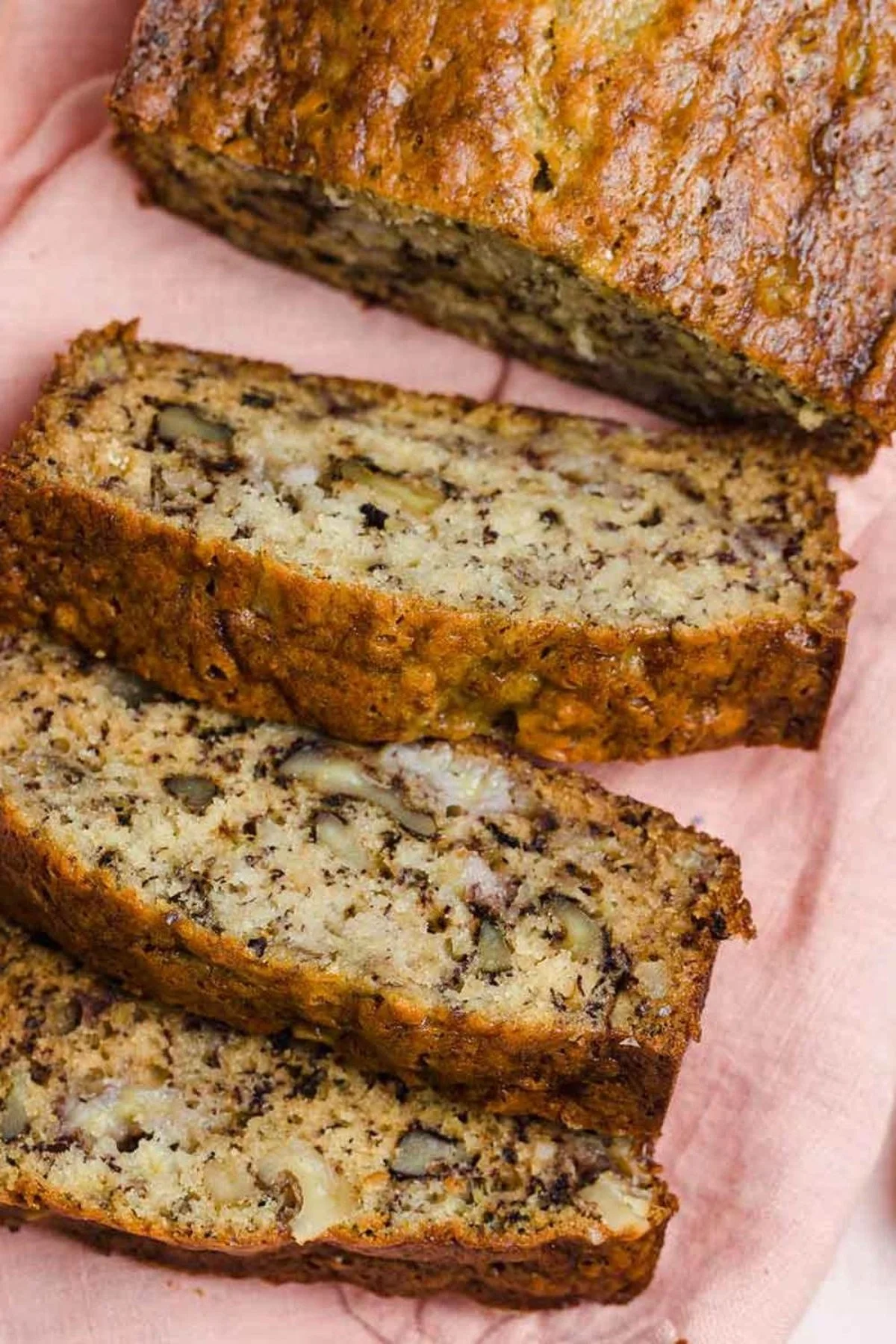 Delicious Paula Deen banana nut bread fresh out of the oven.