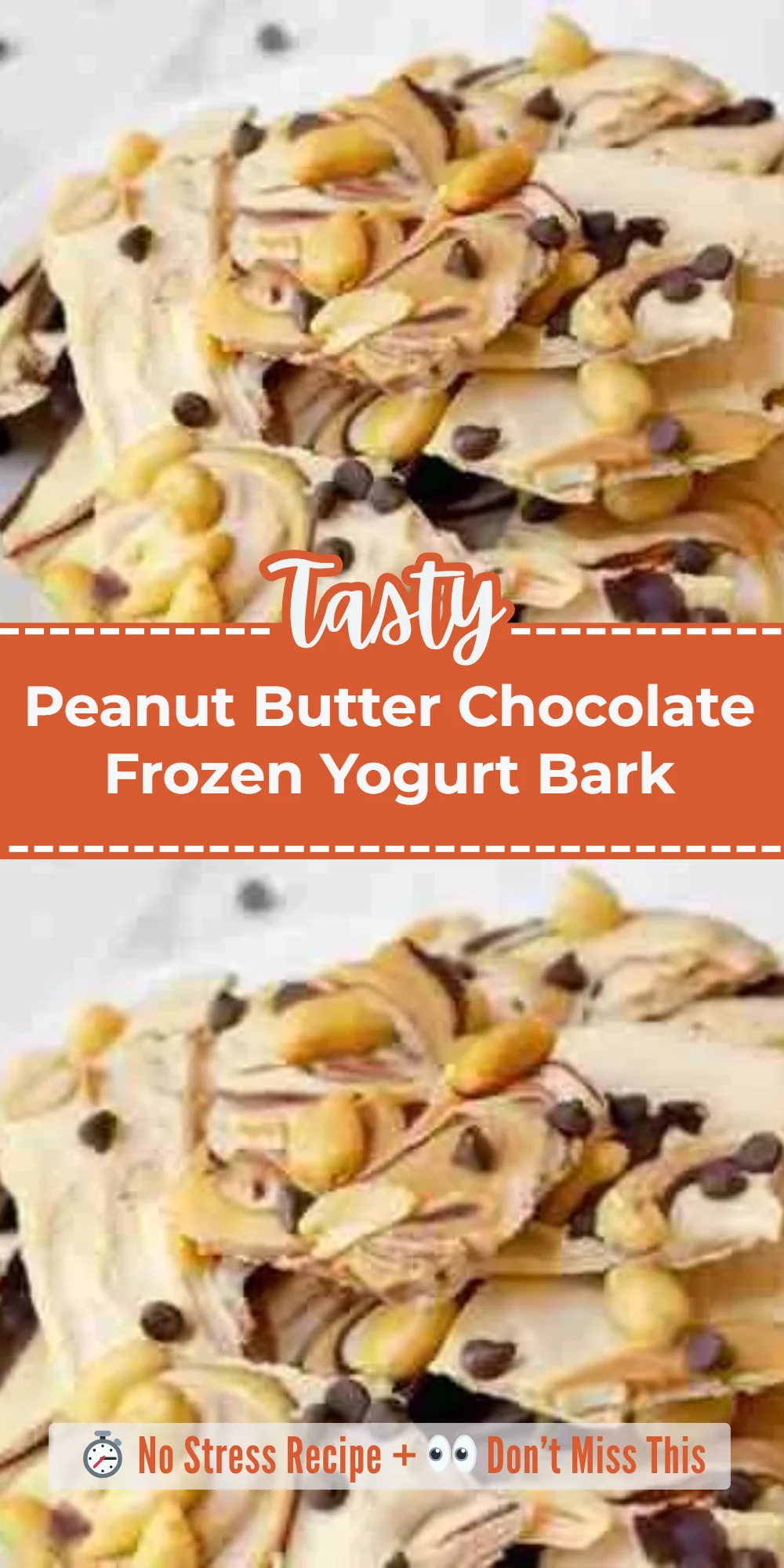 Peanut Butter Chocolate Frozen Yogurt Bark