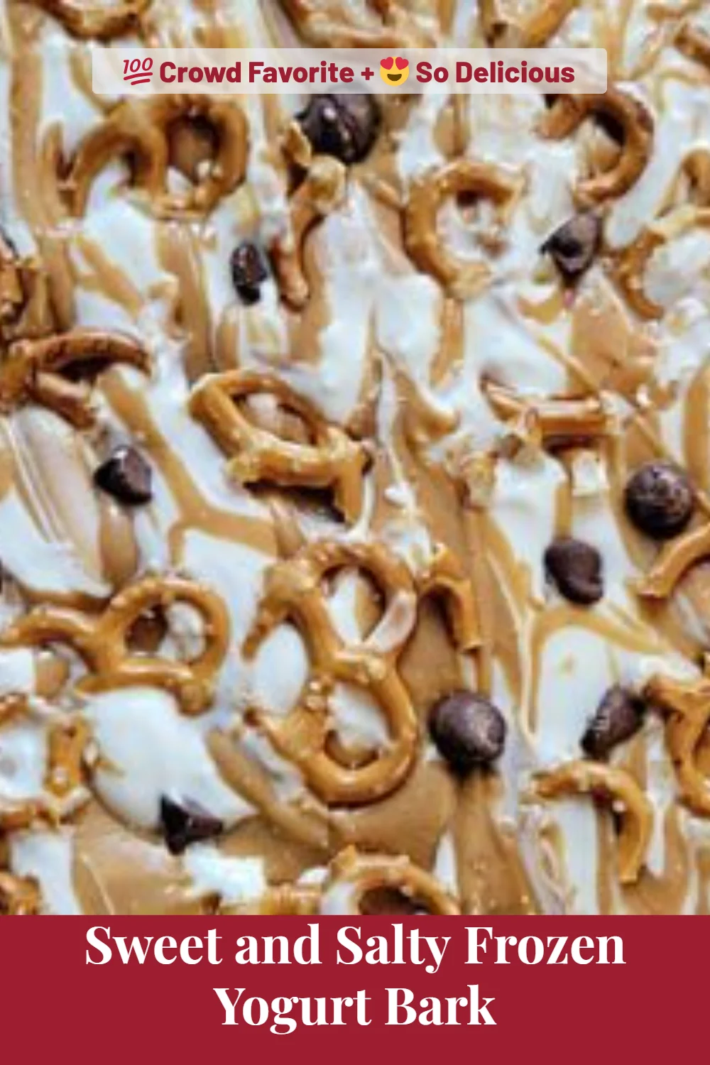 Sweet and Salty Frozen Yogurt Bark