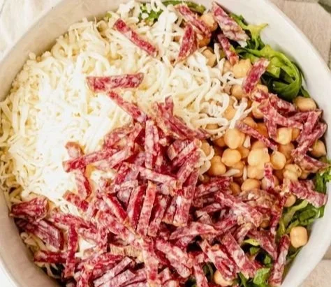 Scala Chopped Salad with fresh vegetables and dressing
