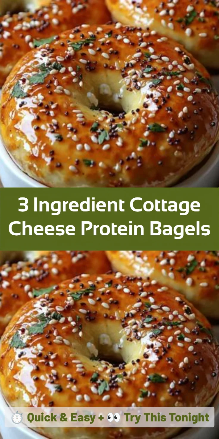 3 Ingredient Cottage Cheese Protein Bagels