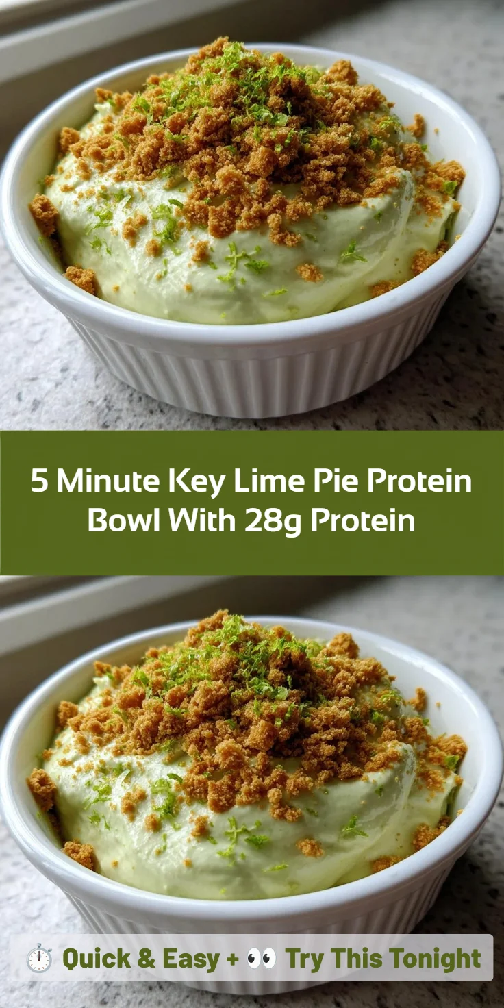 5 Minute Key Lime Pie Protein Bowl With 28g Protein