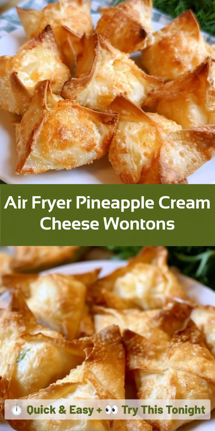 Air Fryer Pineapple Cream Cheese Wontons