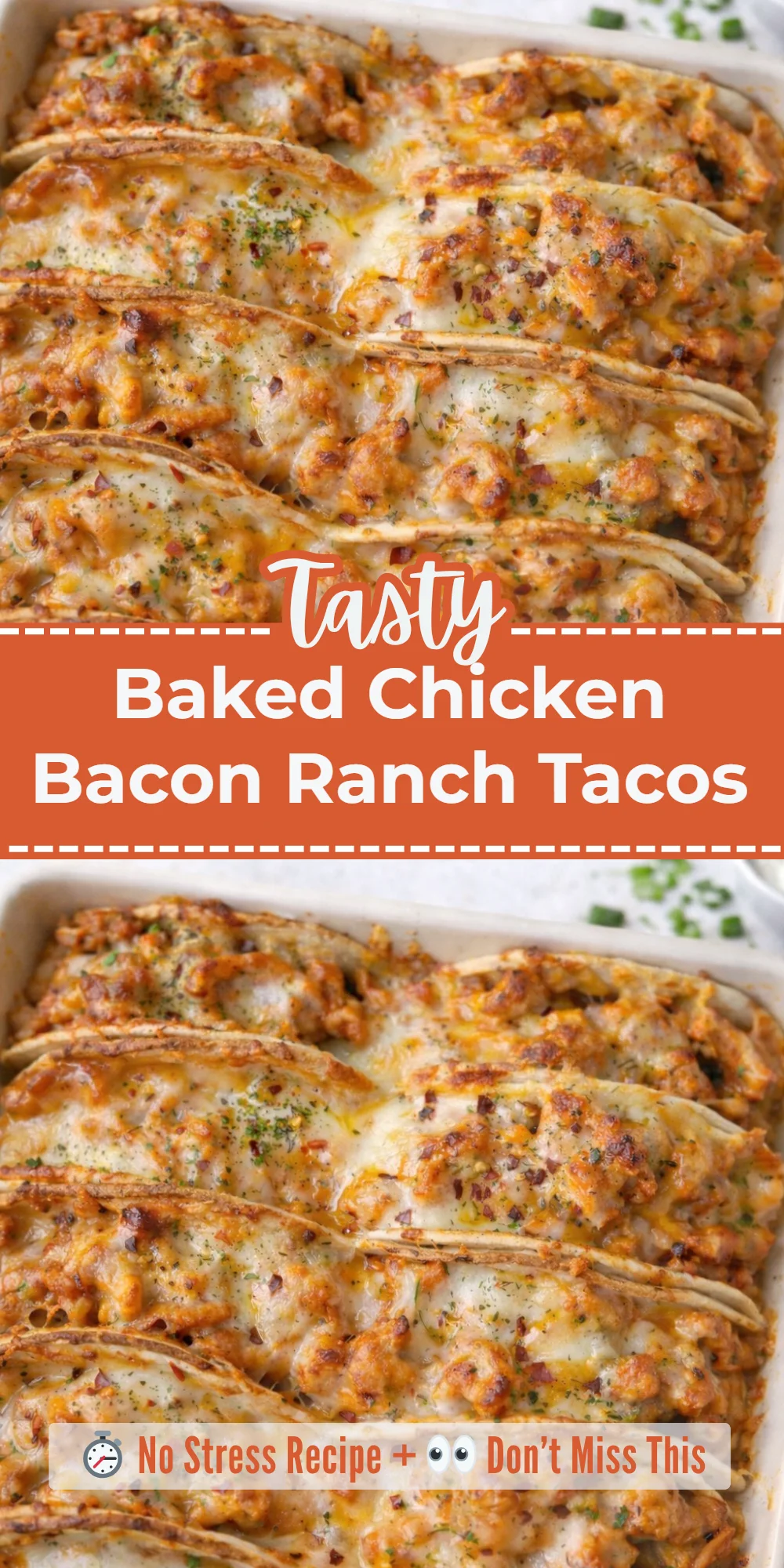 Baked Chicken Bacon Ranch Tacos