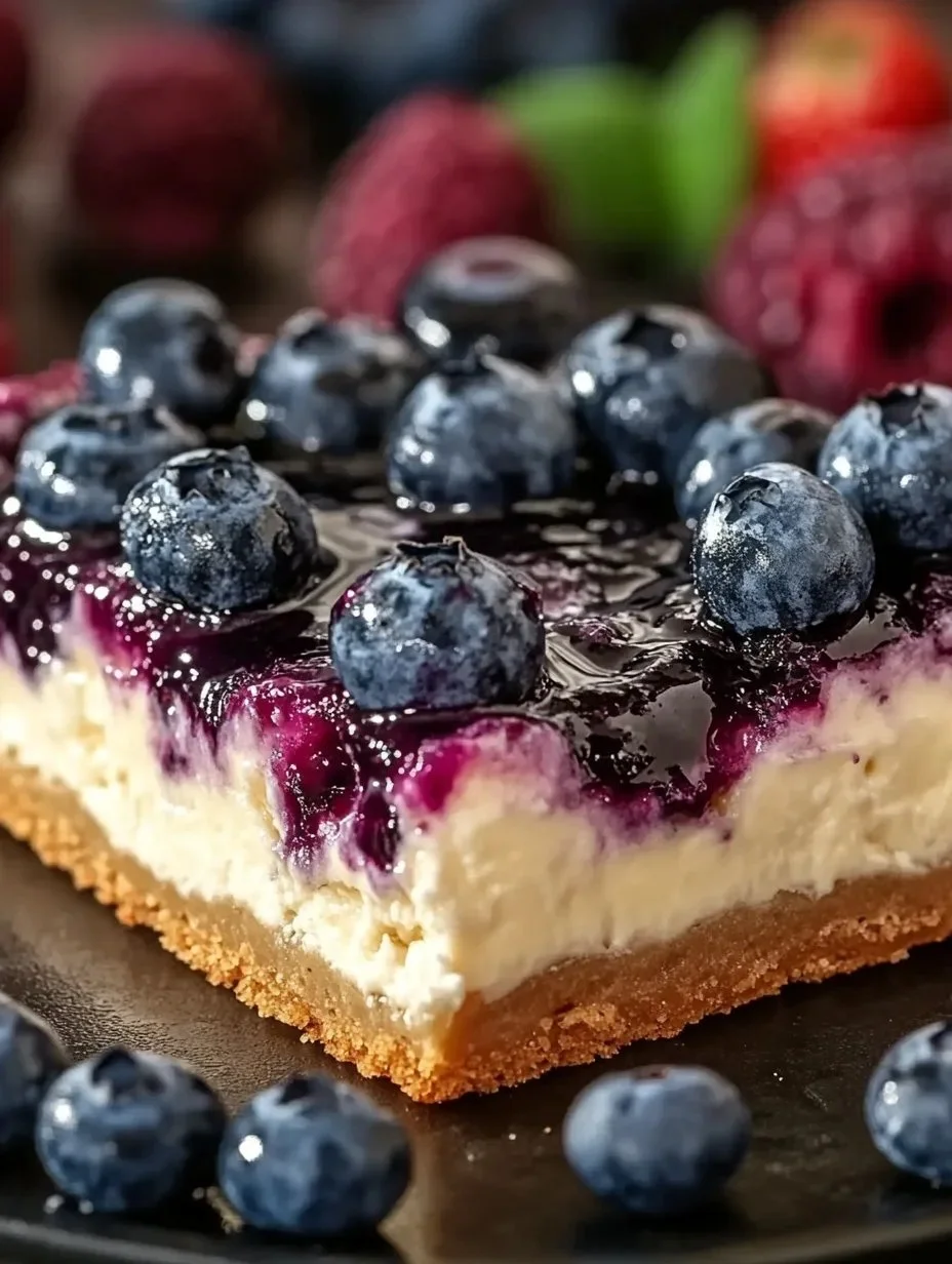 Blueberry cottage cheese breakfast bake served in a dish with fresh blueberries on top.