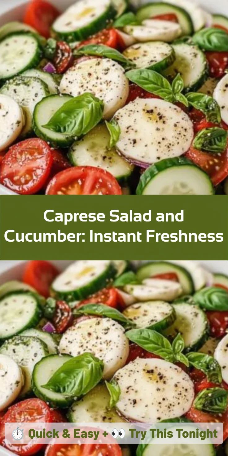 Caprese Salad and Cucumber: Instant Freshness