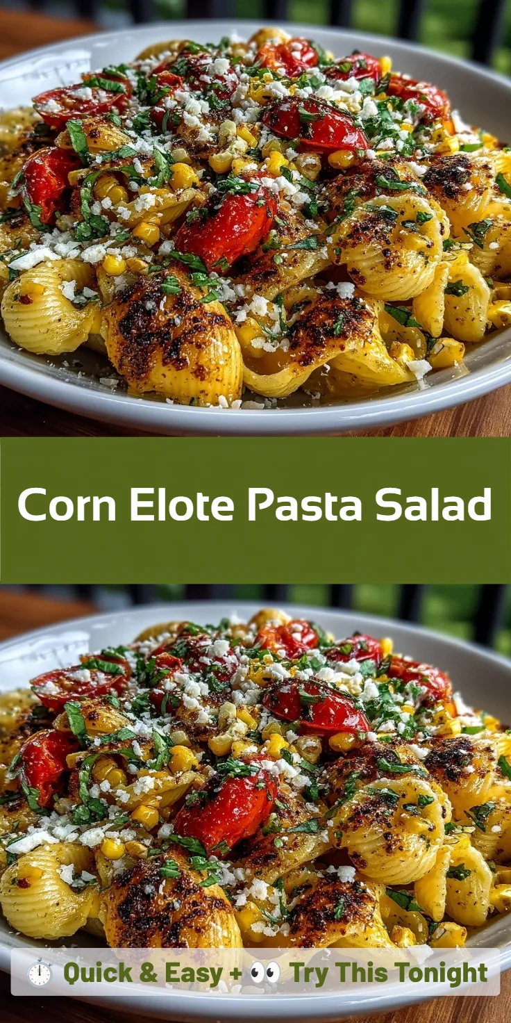 Corn Elote Pasta Salad