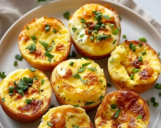 Cottage cheese egg bites served on a plate for a nutritious snack