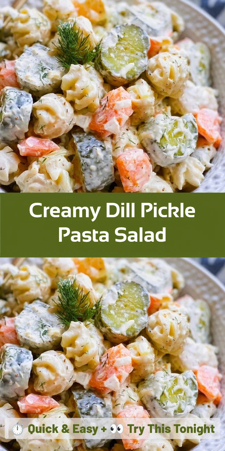 Creamy Dill Pickle Pasta Salad