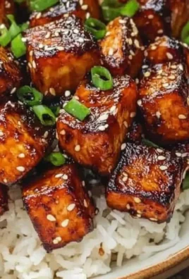 Crispy honey garlic salmon bites recipe, quick and delicious seafood dish.