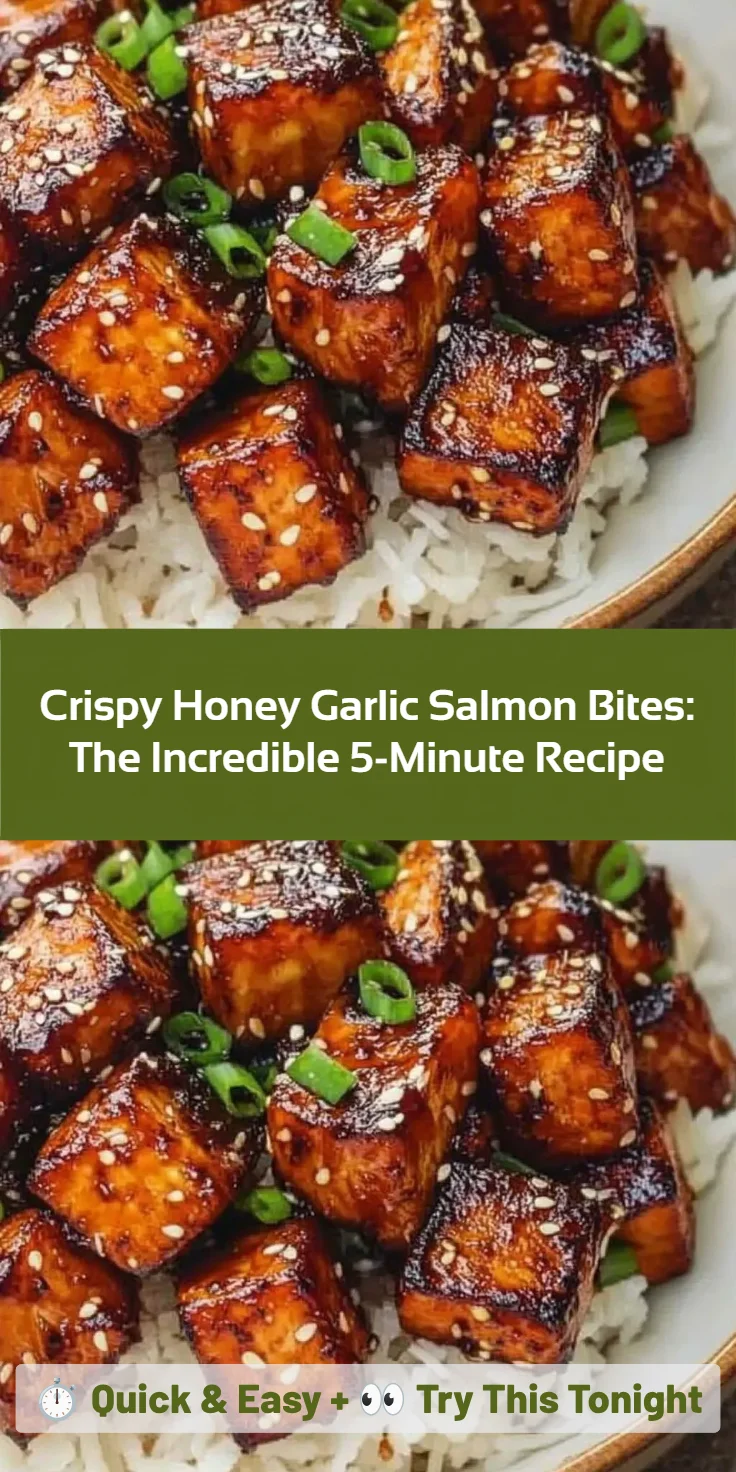 Crispy Honey Garlic Salmon Bites: The Incredible 5-Minute Recipe