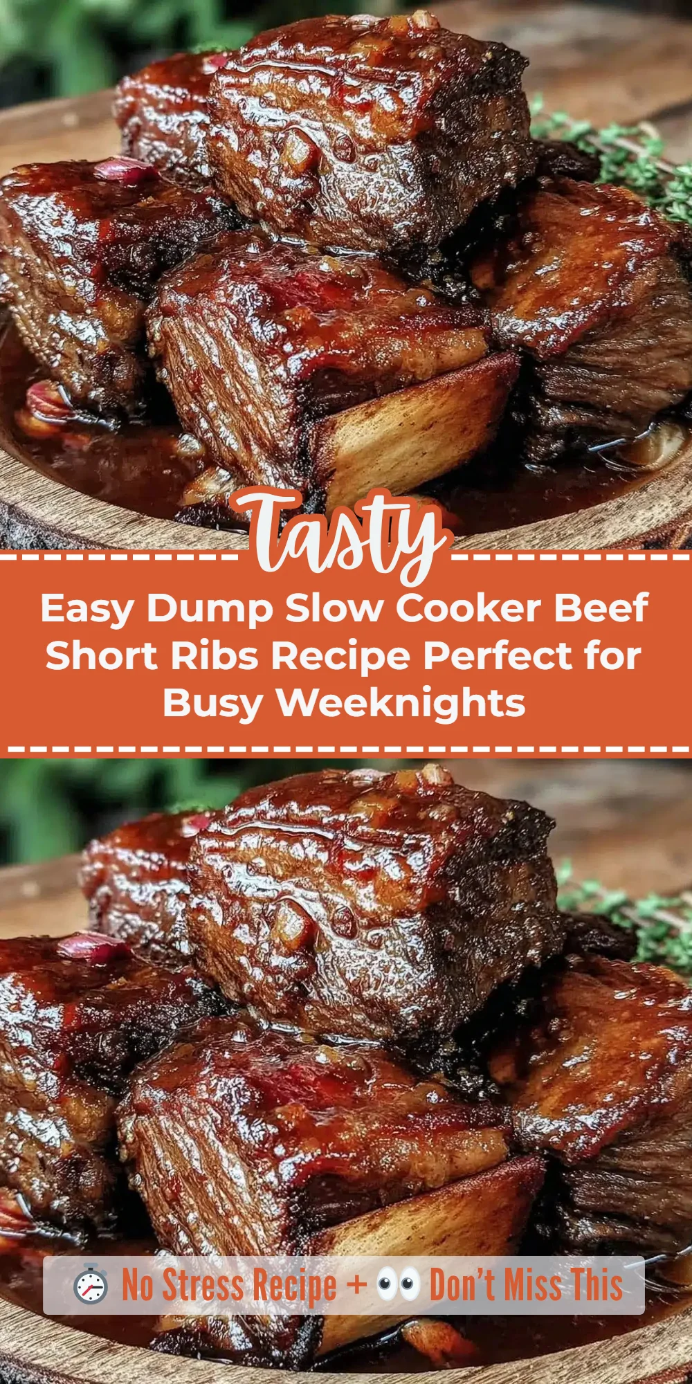 Easy Dump Slow Cooker Beef Short Ribs Recipe Perfect for Busy Weeknights