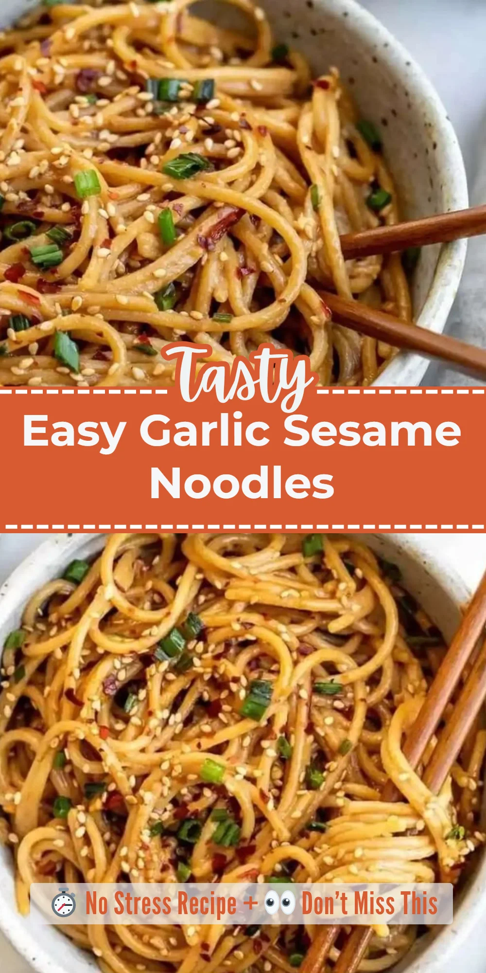 Easy Garlic Sesame Noodles
