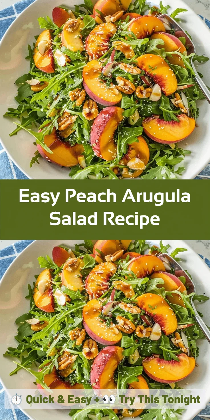 Easy Peach Arugula Salad Recipe