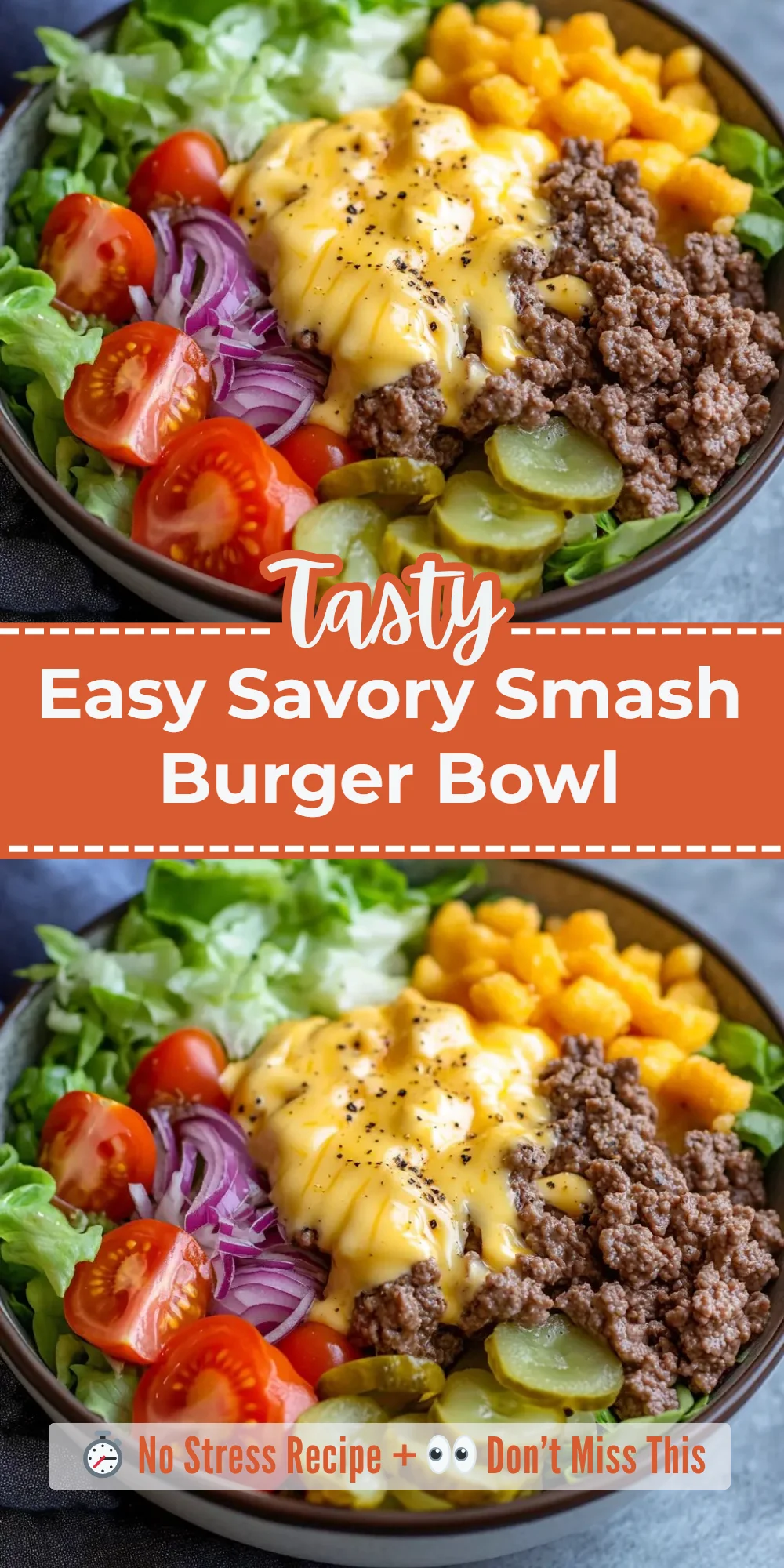 Easy Savory Smash Burger Bowl