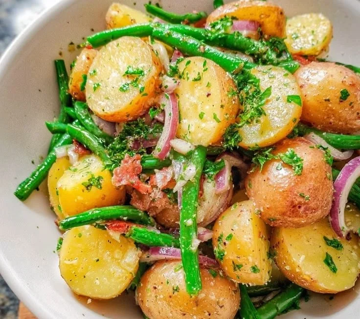 French Potato Salad with Green Beans