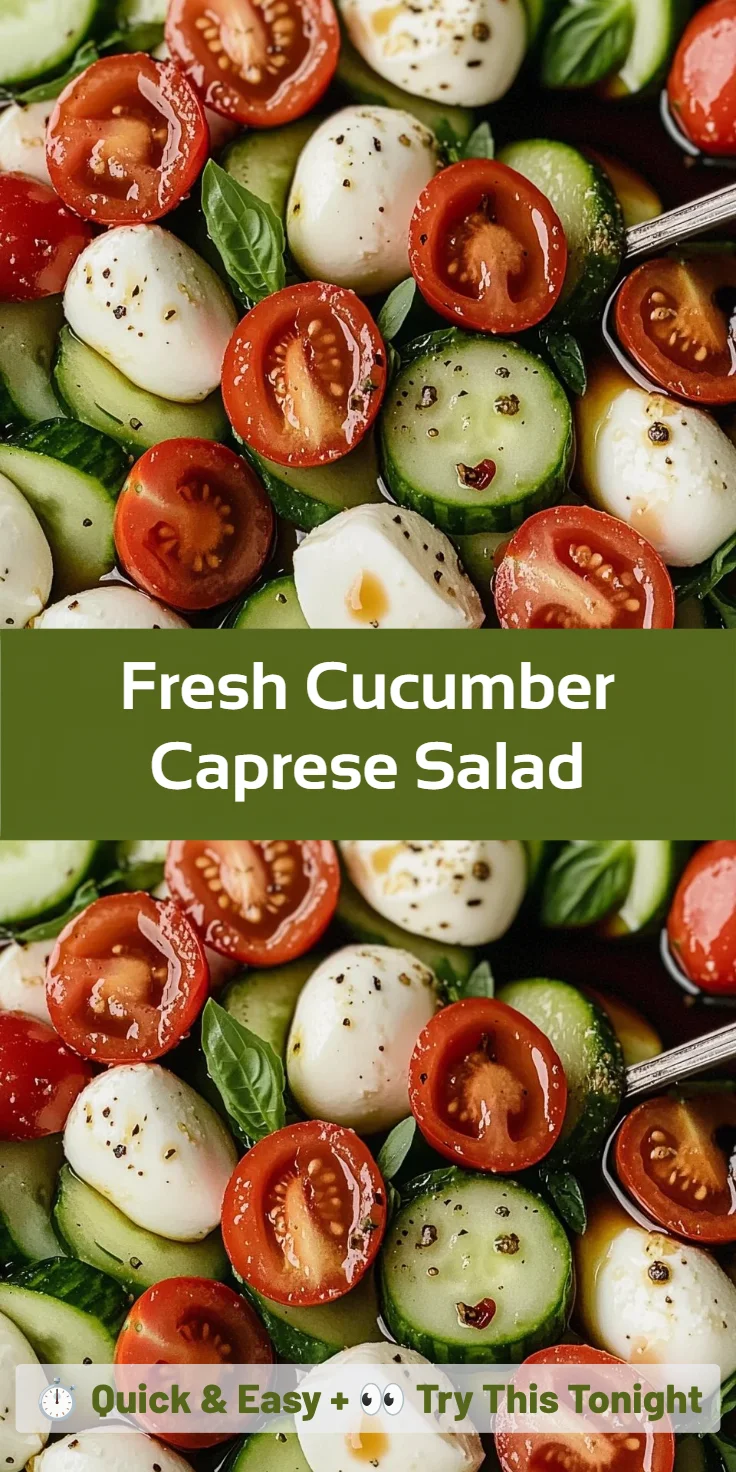 Fresh Cucumber Caprese Salad