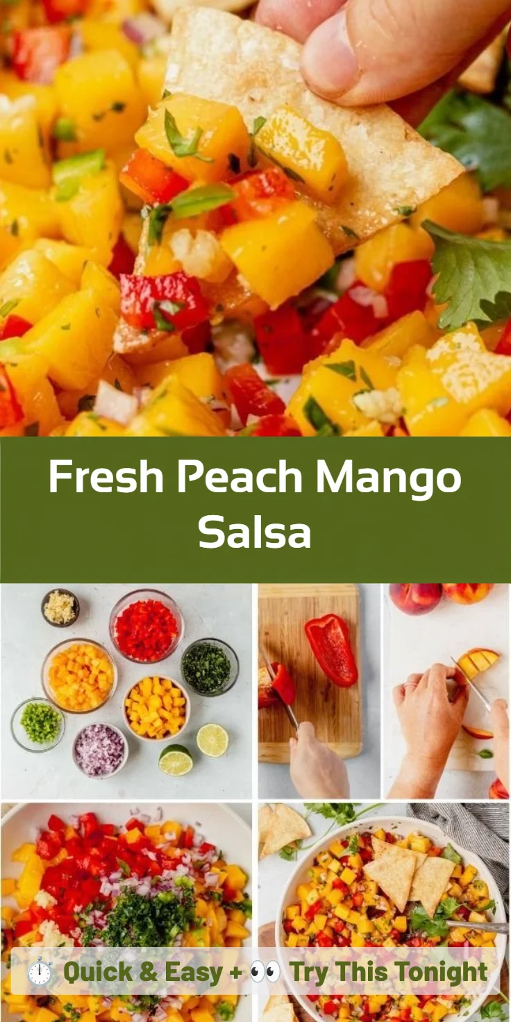 Fresh Peach Mango Salsa