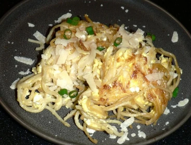 Fried Leftover Spaghetti