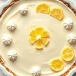 Delicious no-bake frozen lemonade pie served on a summer day