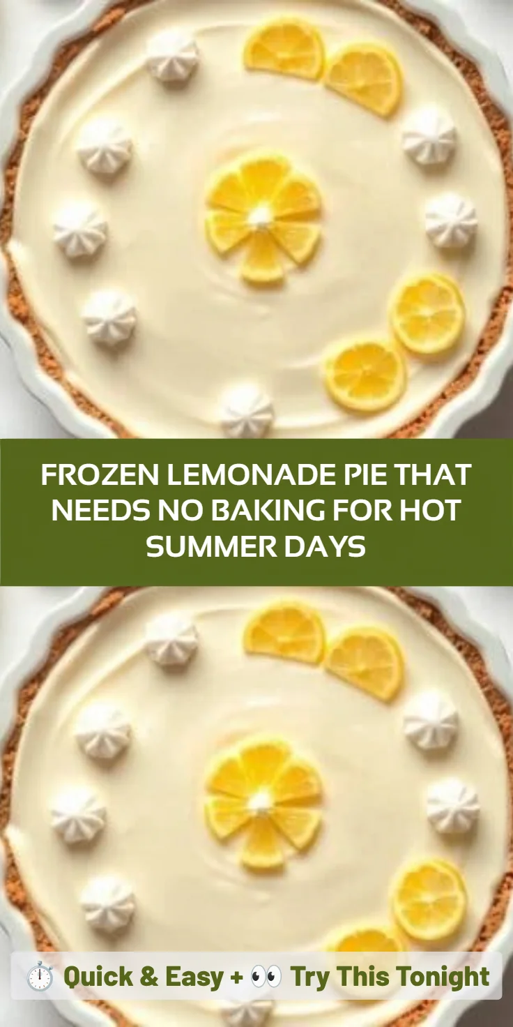 FROZEN LEMONADE PIE THAT NEEDS NO BAKING FOR HOT SUMMER DAYS