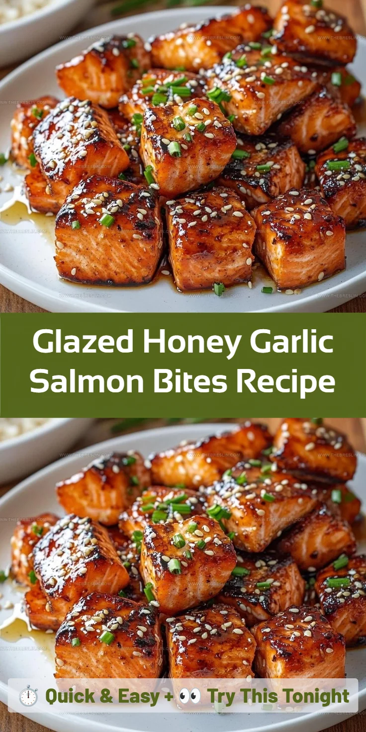 Glazed Honey Garlic Salmon Bites Recipe
