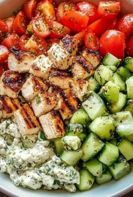 Delicious Greek Chicken Bowls with fresh ingredients and vibrant flavors.