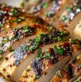 Juicy grilled chicken marinated for restaurant-style flavor and appearance