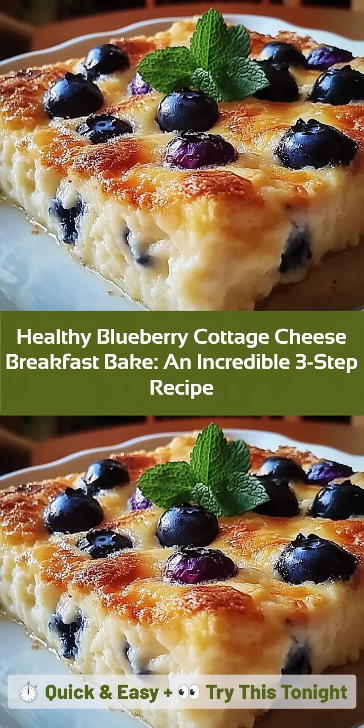 Healthy Blueberry Cottage Cheese Breakfast Bake: An Incredible 3-Step Recipe