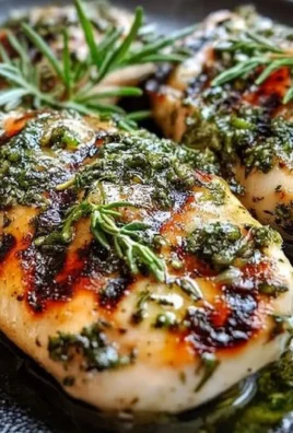 Herb-infused Tuscan grilled chicken served with fresh herbs and lemon.