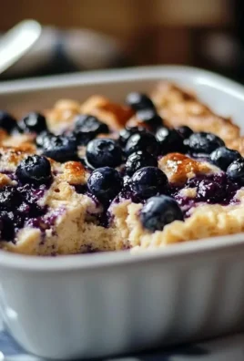 High-protein lemon blueberry breakfast bake served on a plate with blueberries
