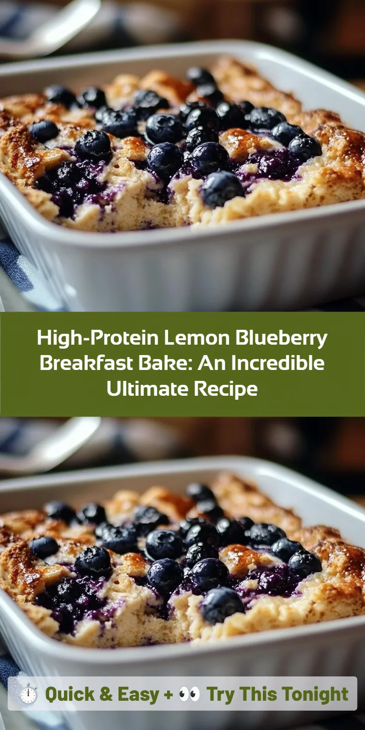 High-Protein Lemon Blueberry Breakfast Bake: An Incredible Ultimate Recipe