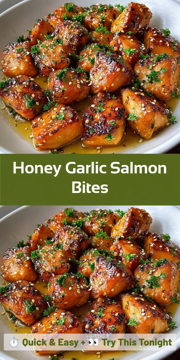 Honey Garlic Salmon Bites