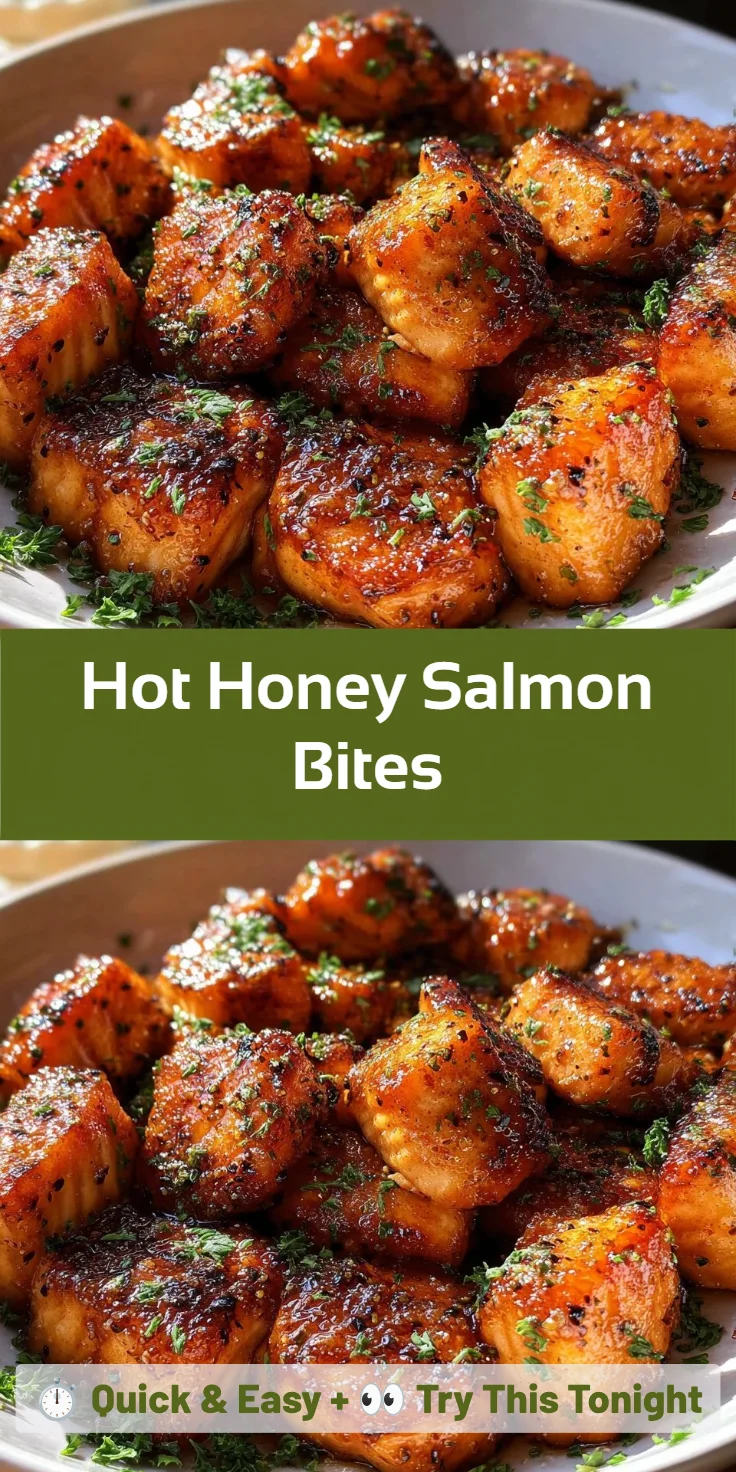 Hot Honey Salmon Bites