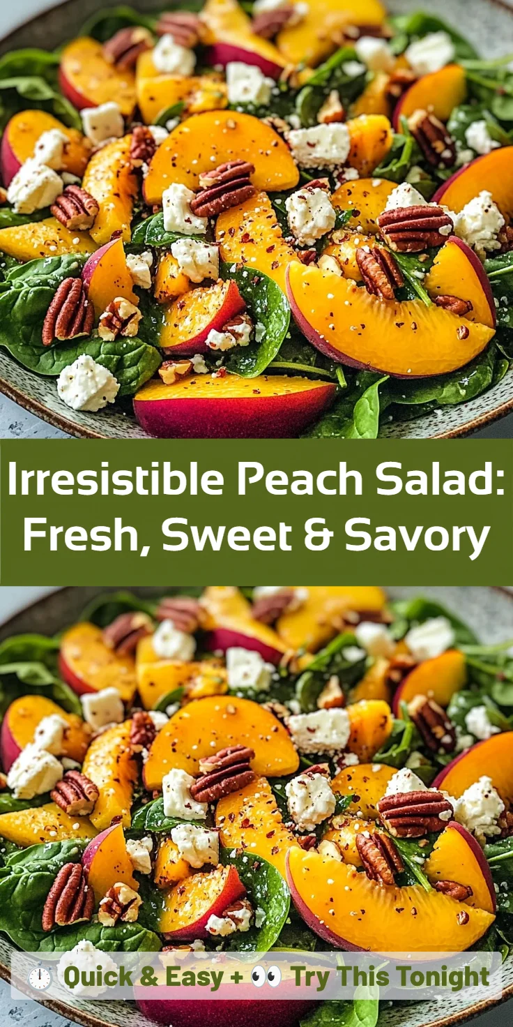 Irresistible Peach Salad: Fresh, Sweet & Savory