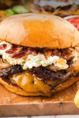 Delicious Jalapeño Popper Smash Burger topped with jalapeños and cheese